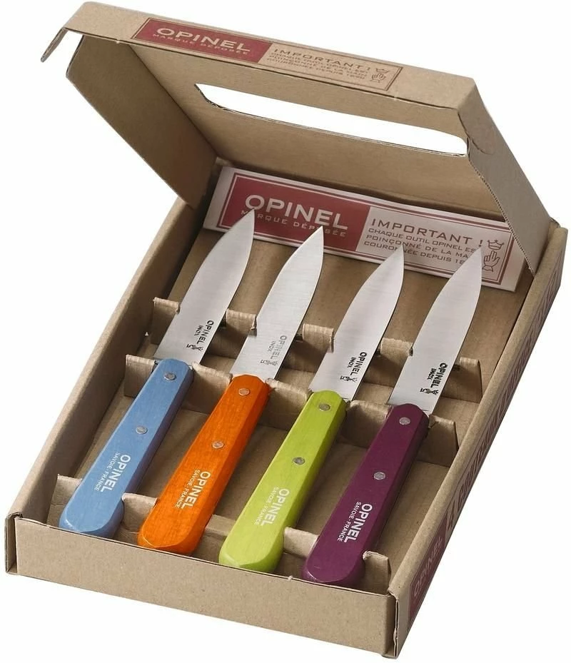 Opinel Colored Paring Knives - Set Of 4 1 Opinel Colored Paring Knives - Set Of 4