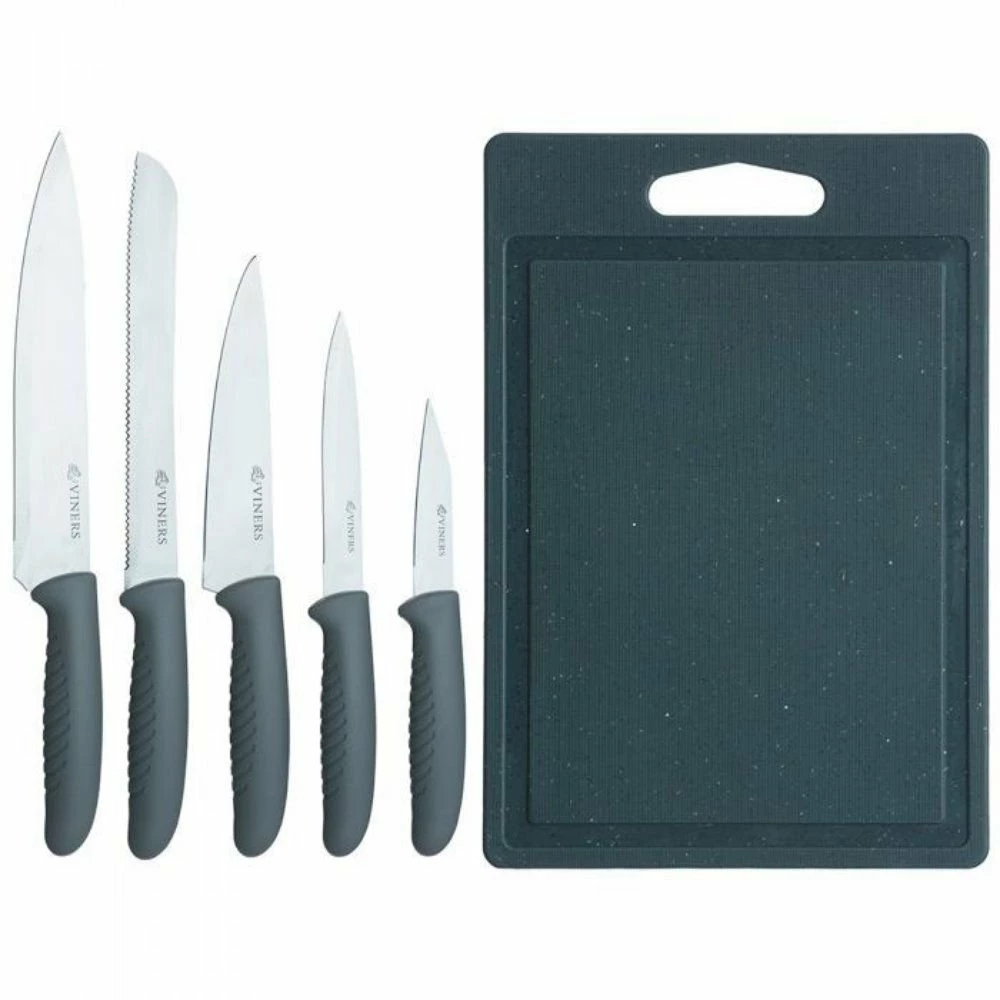 Viners 5-Piece Knife & Chopping Board Set | Speckle 1 Viners 5-Piece Knife & Chopping Board Set | Speckle