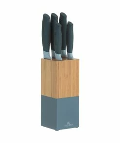 Viners Horizon 6-Piece Knife Block Set |Grey