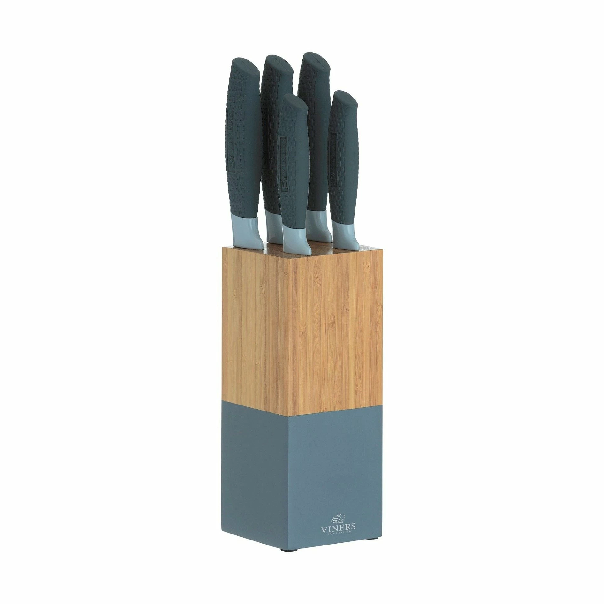 Viners Horizon 6-Piece Knife Block Set |Grey 1 Viners Horizon 6-Piece Knife Block Set |Grey