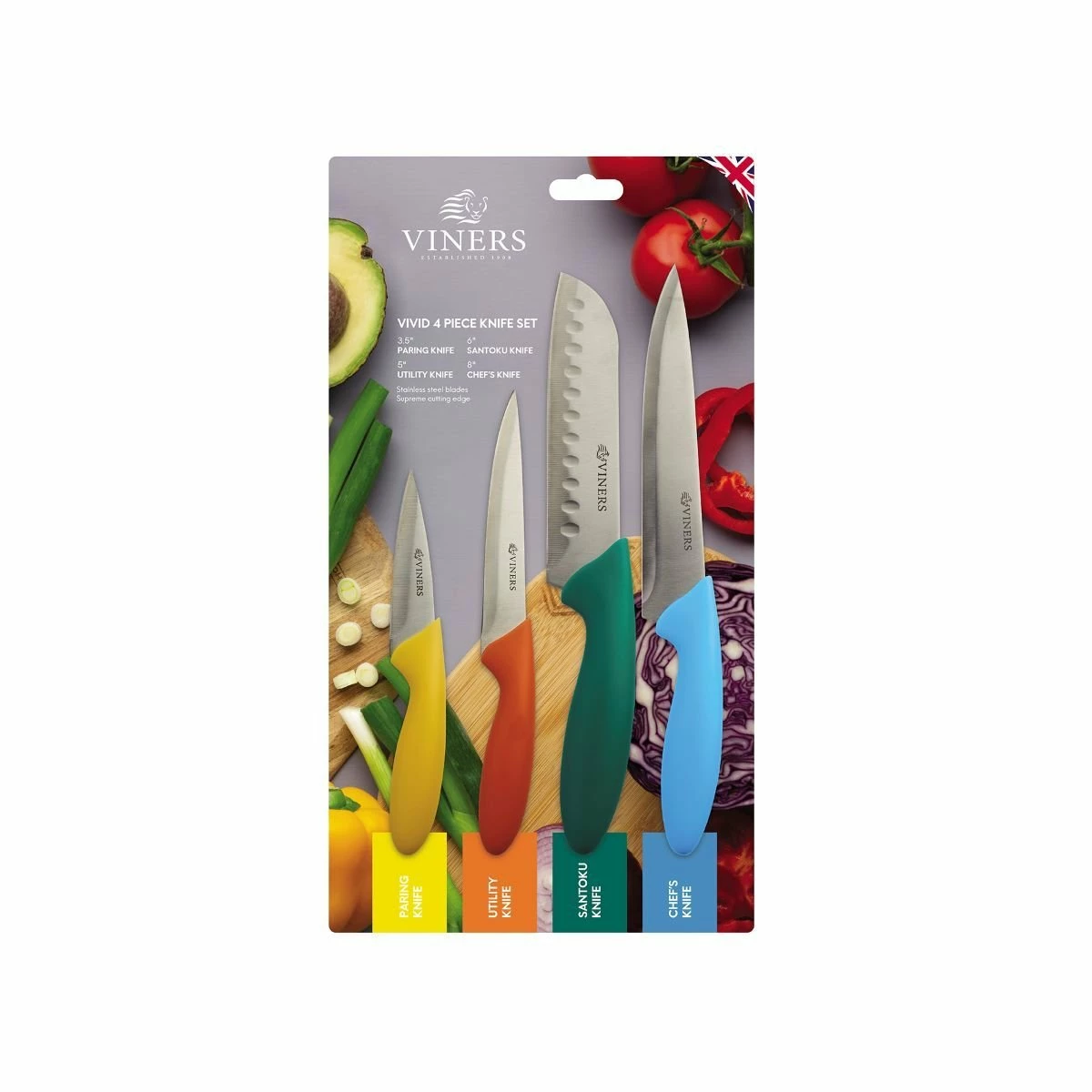 Viners Vivid Knife Set | 4-Piece 2 Viners Vivid Knife Set | 4-Piece - Image 2