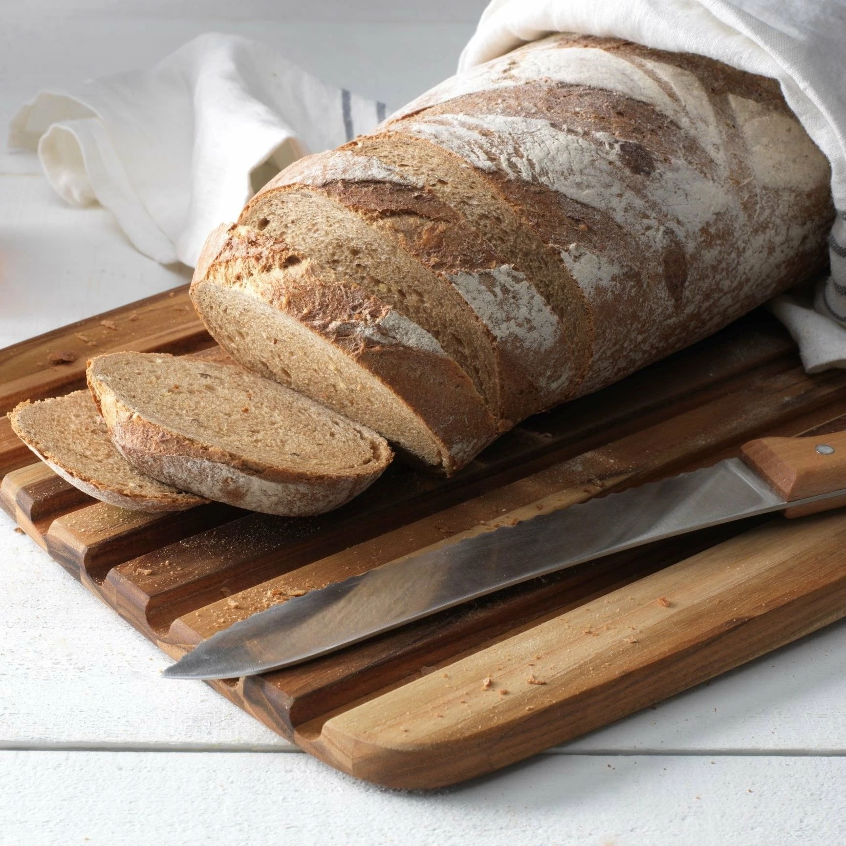 TeakHaus Edge Grain Bread Board | 16" X 11" X 0.55" 3 TeakHaus Edge Grain Bread Board | 16" X 11" X 0.55" - Image 3