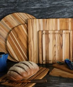 TeakHaus Edge Grain Cutting/Serving Board + Juice Canal (Rectangle) | 15.75" X 11" X 0.5" -Knife-shop 04.5 essential 1