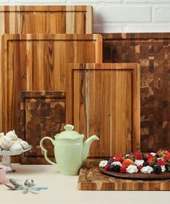 TeakHaus Edge Grain Carving Board + Juice Canal (Rectangle) | 18" X 14" X 1" 6 TeakHaus Edge Grain Carving Board + Juice Canal (Rectangle) | 18" X 14" X 1" -Knife-shop 08.7 scandi 3