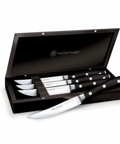 Wusthof Cutlery Wusthof Classic Ikon 4-Piece Steak Knife Set With Wood Box