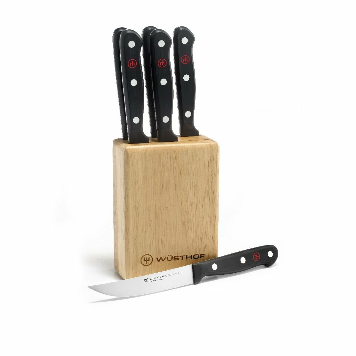 Wusthof Cutlery Wusthof Gourmet 7-Piece Steak Knife Block Set 1 Wusthof Cutlery Wusthof Gourmet 7-Piece Steak Knife Block Set