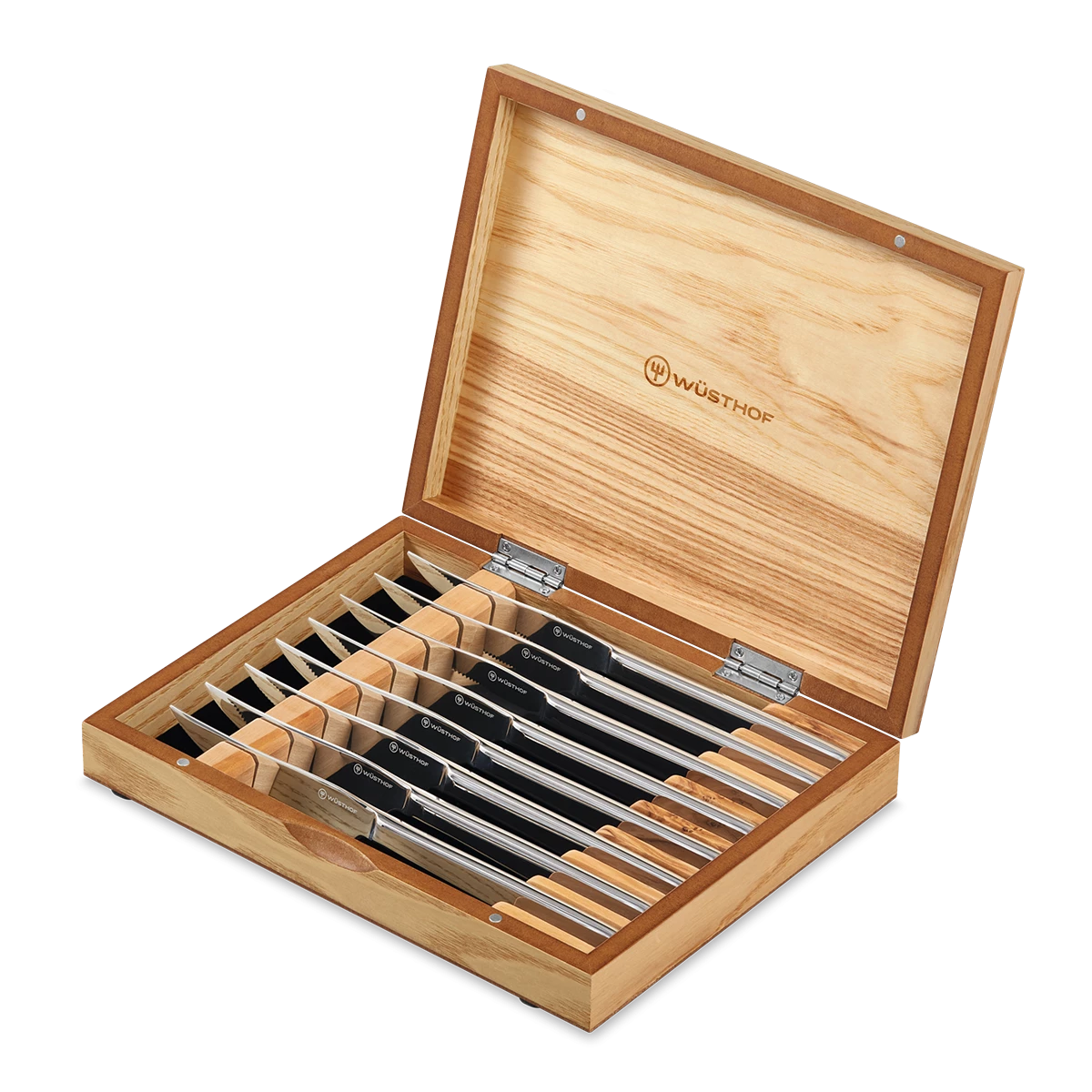 Wusthof Cutlery Wusthof 8-Piece Stainless Steel Steak Knife Set | Olivewood 2 Wusthof Cutlery Wusthof 8-Piece Stainless Steel Steak Knife Set | Olivewood - Image 2