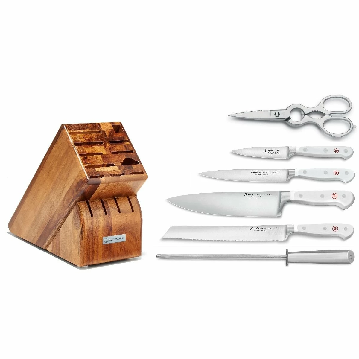 Wusthof Cutlery Wusthof Classic White 7-Piece Set | Acacia 2 Wusthof Cutlery Wusthof Classic White 7-Piece Set | Acacia - Image 2