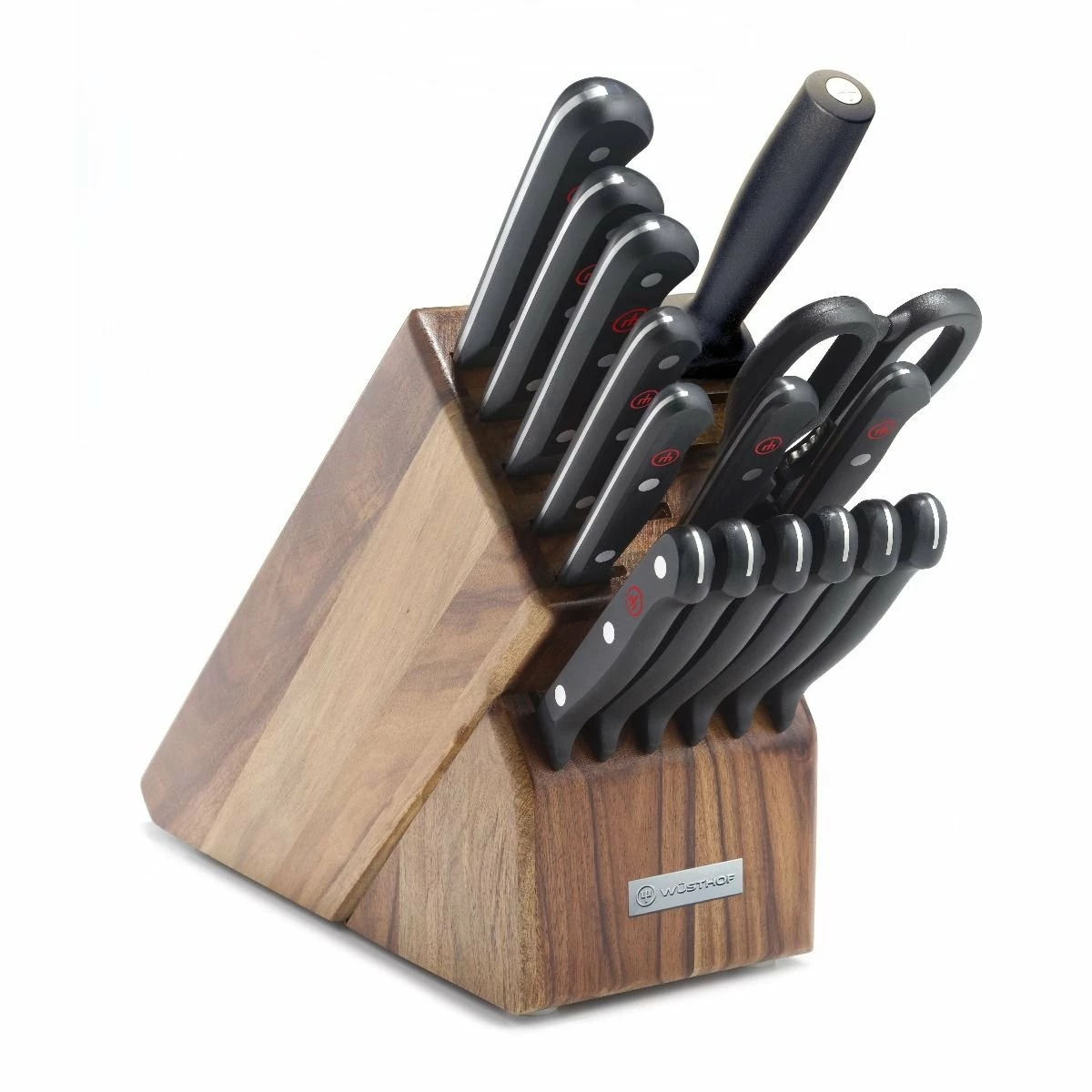 Wusthof Cutlery Wusthof Gourmet 16-Piece Knife Block Set | Acacia 1 Wusthof Cutlery Wusthof Gourmet 16-Piece Knife Block Set | Acacia