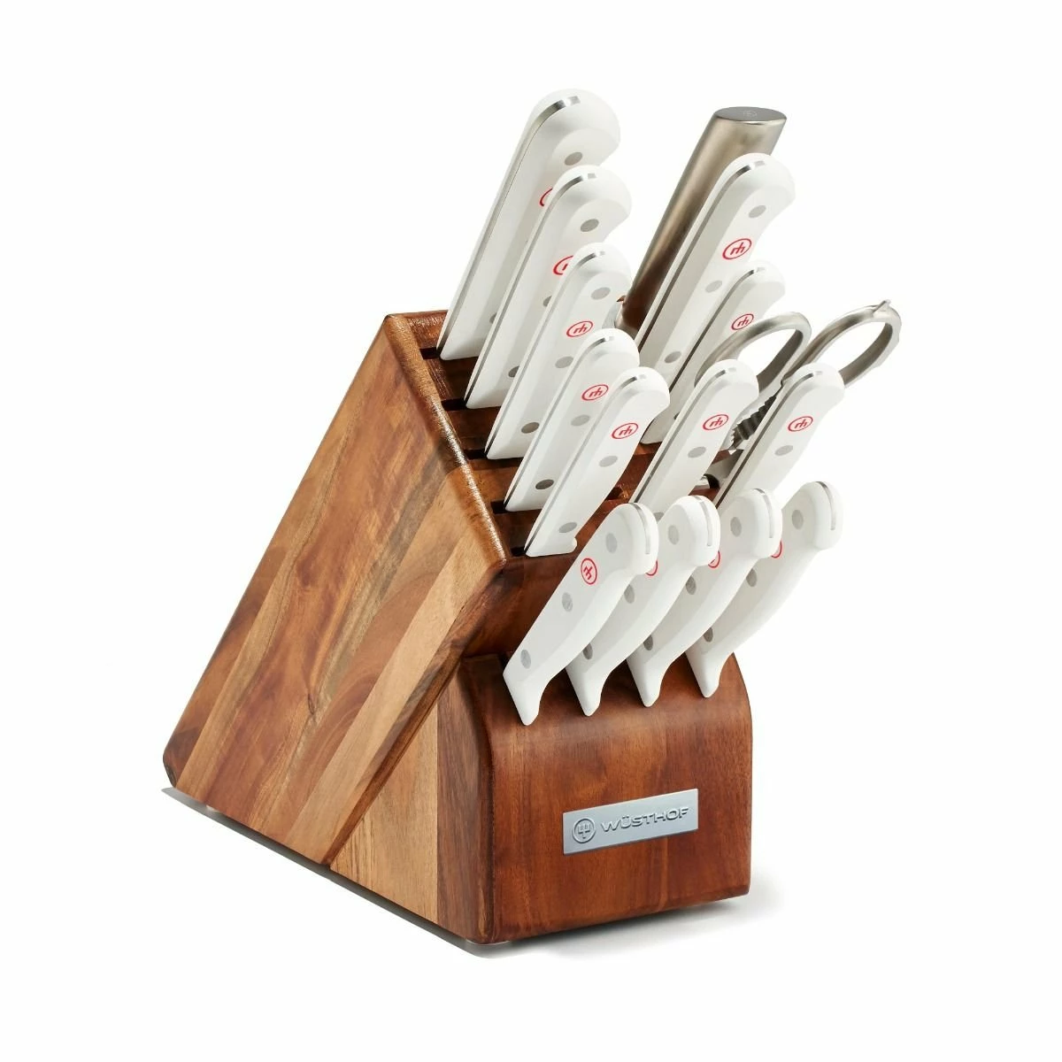 Wusthof Cutlery Wusthof Gourmet 16-Piece Knife Block Set | White Handles 1 Wusthof Cutlery Wusthof Gourmet 16-Piece Knife Block Set | White Handles