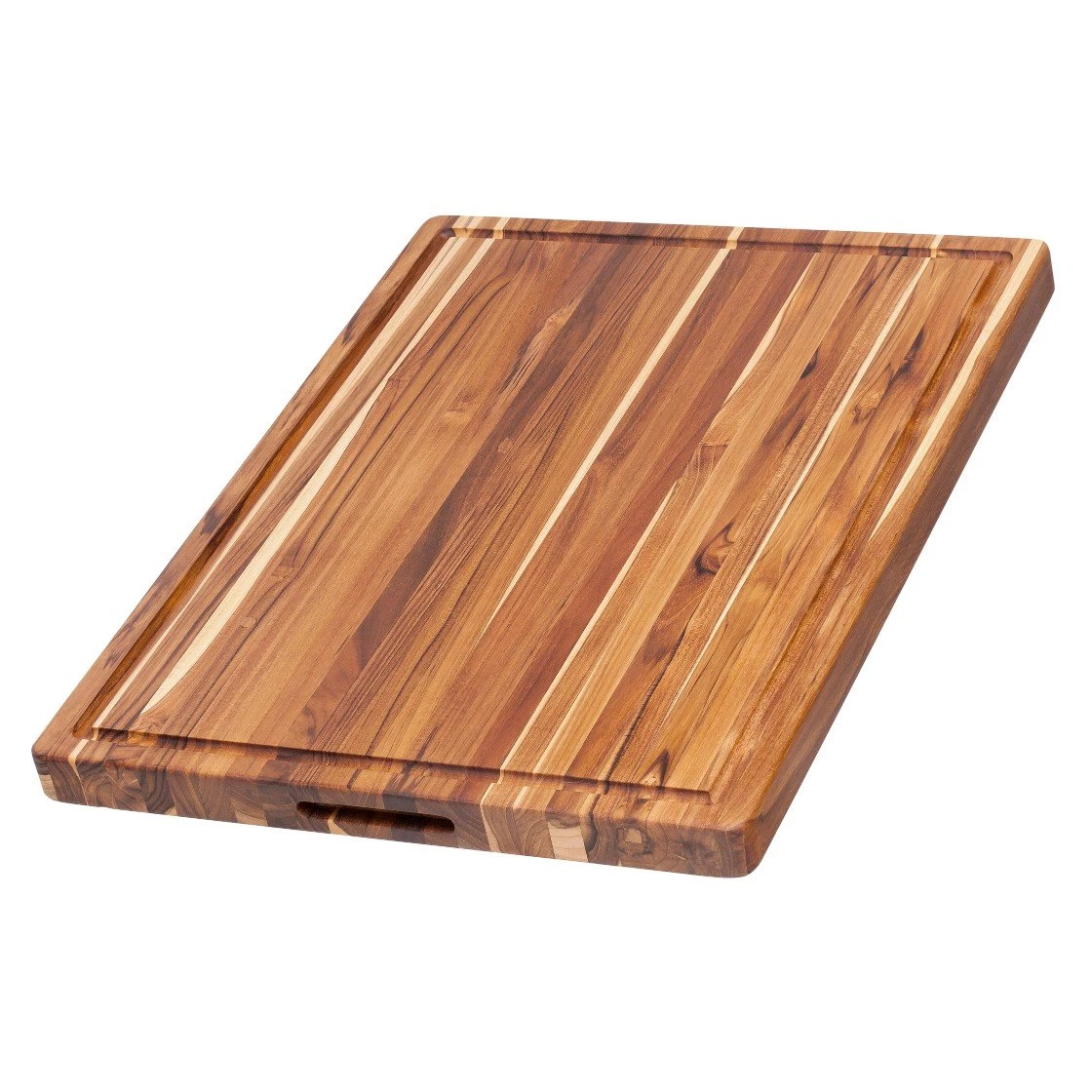 TeakHaus Edge Grain Cutting Board W/Hand Grip + Juice Canal (Rectangle) | 20" X 15" X 1.5" With Board Seasoning Stick 2 TeakHaus Edge Grain Cutting Board W/Hand Grip + Juice Canal (Rectangle) | 20" X 15" X 1.5" With Board Seasoning Stick - Image 2