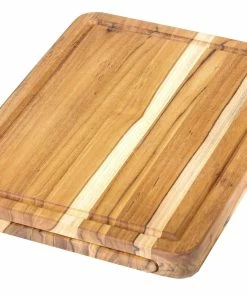 TeakHaus Edge Grain Cutting Board W/Small Board + Juice Canal (Rectangle) | 16" X 12" X 1.25"