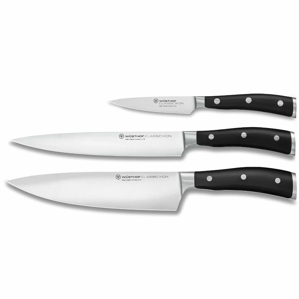 Wusthof Cutlery Wusthof Classic Ikon 3-Piece Chef's Knife Set 1 Wusthof Cutlery Wusthof Classic Ikon 3-Piece Chef's Knife Set