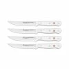 Wusthof Cutlery Wusthof Gourmet 4-Piece Steak Knife Set | White Handles
