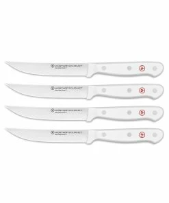 Wusthof Cutlery Wusthof Gourmet 4-Piece Steak Knife Set | White Handles