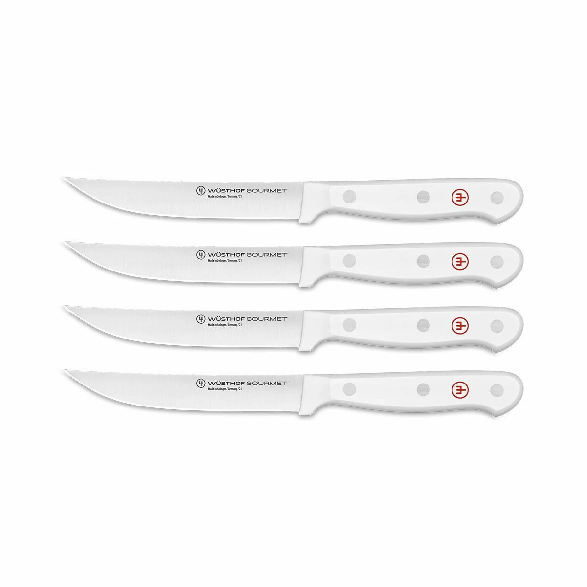 Wusthof Cutlery Wusthof Gourmet 4-Piece Steak Knife Set | White Handles 1 Wusthof Cutlery Wusthof Gourmet 4-Piece Steak Knife Set | White Handles