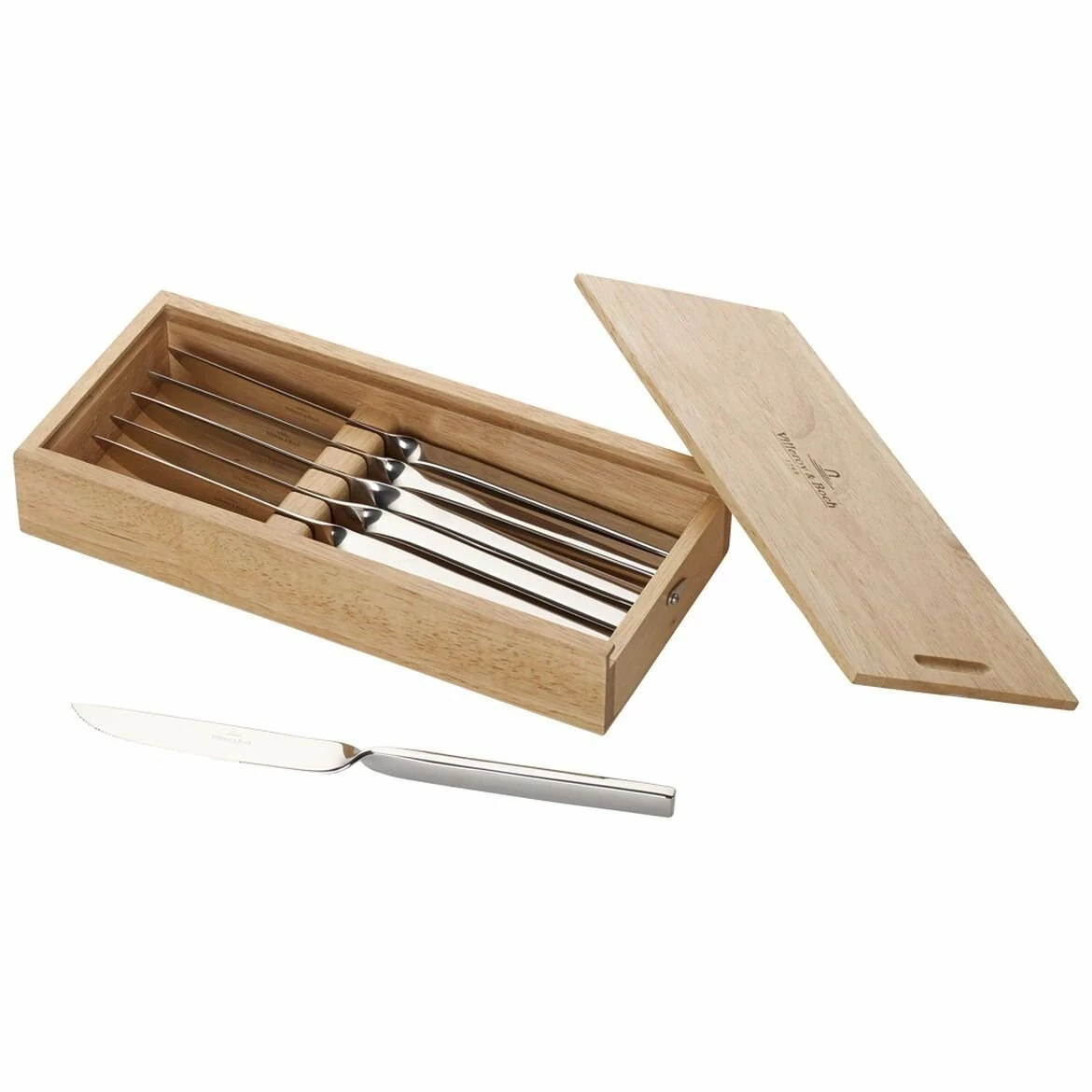 Villeroy & Boch 6-Piece Stainless Steel Pizza & Steak Knife Set | New Wave 1 Villeroy & Boch 6-Piece Stainless Steel Pizza & Steak Knife Set | New Wave