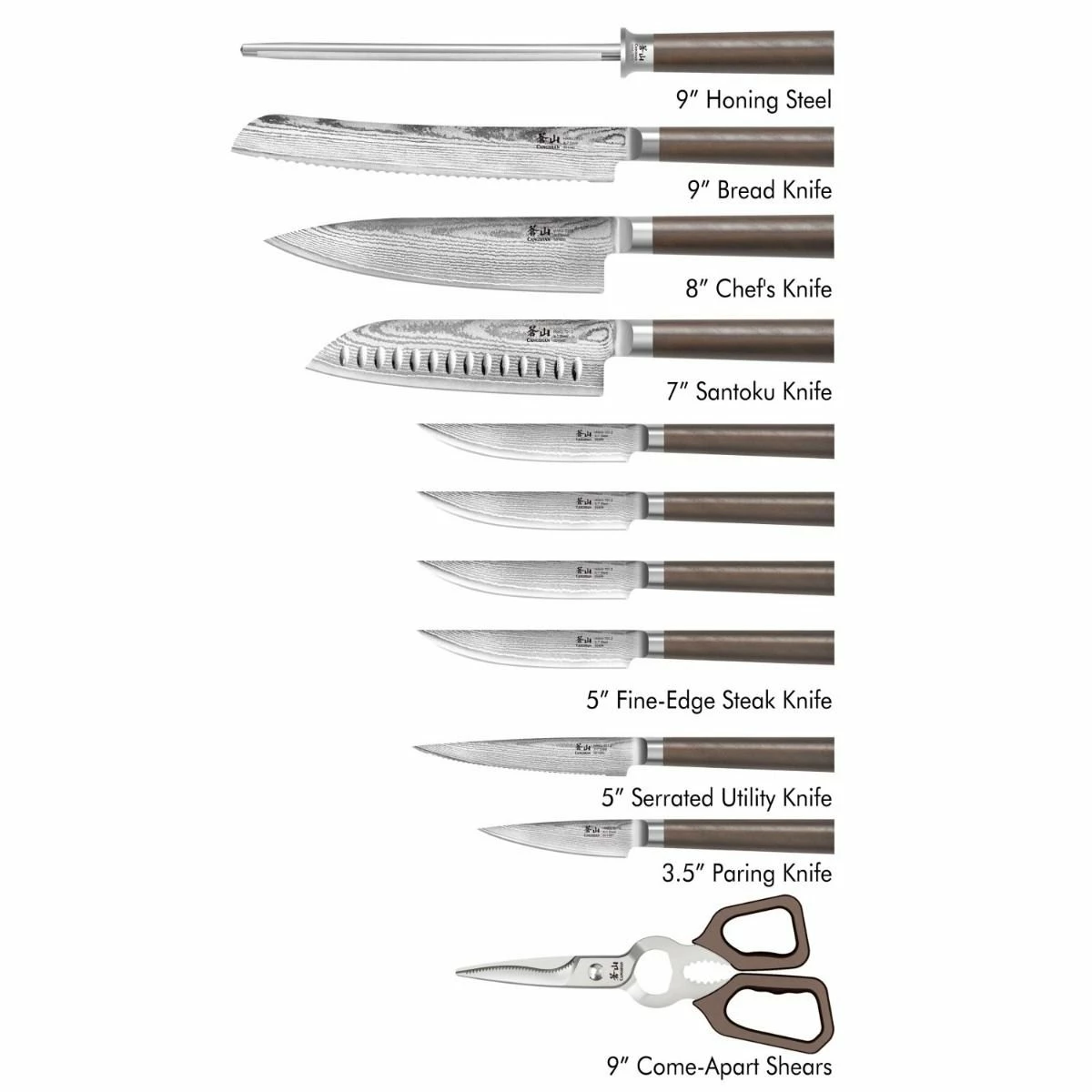 Cangshan Cutlery Haku Series 12-Piece Knife Block Set 2 Cangshan Cutlery Haku Series 12-Piece Knife Block Set - Image 2