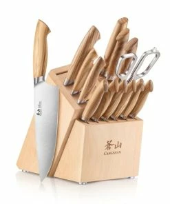 Knife-shop 11 Cangshan Cutlery Oliv Series 15-Piece Knife Block Set