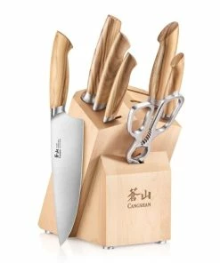 Knife-shop 5 Cangshan Cutlery Oliv Series 8-Piece Knife Block Set