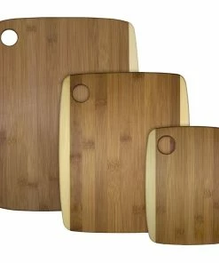Totally Bamboo All-Natural Bamboo Two-Tone 3-Piece Cutting Board Set