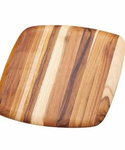 TeakHaus Square Edge Grain Cutting Board W/Rounded Edge (Large) | 16" X 16" X 0.55"