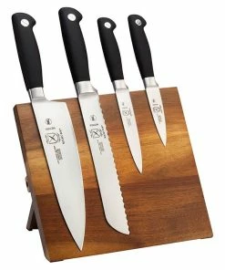 Mercer Cutlery Genesis 5-Piece Magnetic Board Set | Acacia & Black