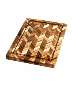 TeakHaus Herringbone End-Grain Cutting/Serving Board (Rectangle) | 14" X 10" X .9"