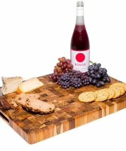 TeakHaus End Grain Carving Board W/Hand Grip (Rectangle) | 20" X 15" X 1.5"