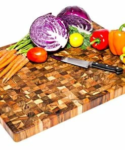 TeakHaus End Grain Carving Board W/Hand Grip (Rectangle) | 24" X 18" X 1.5"