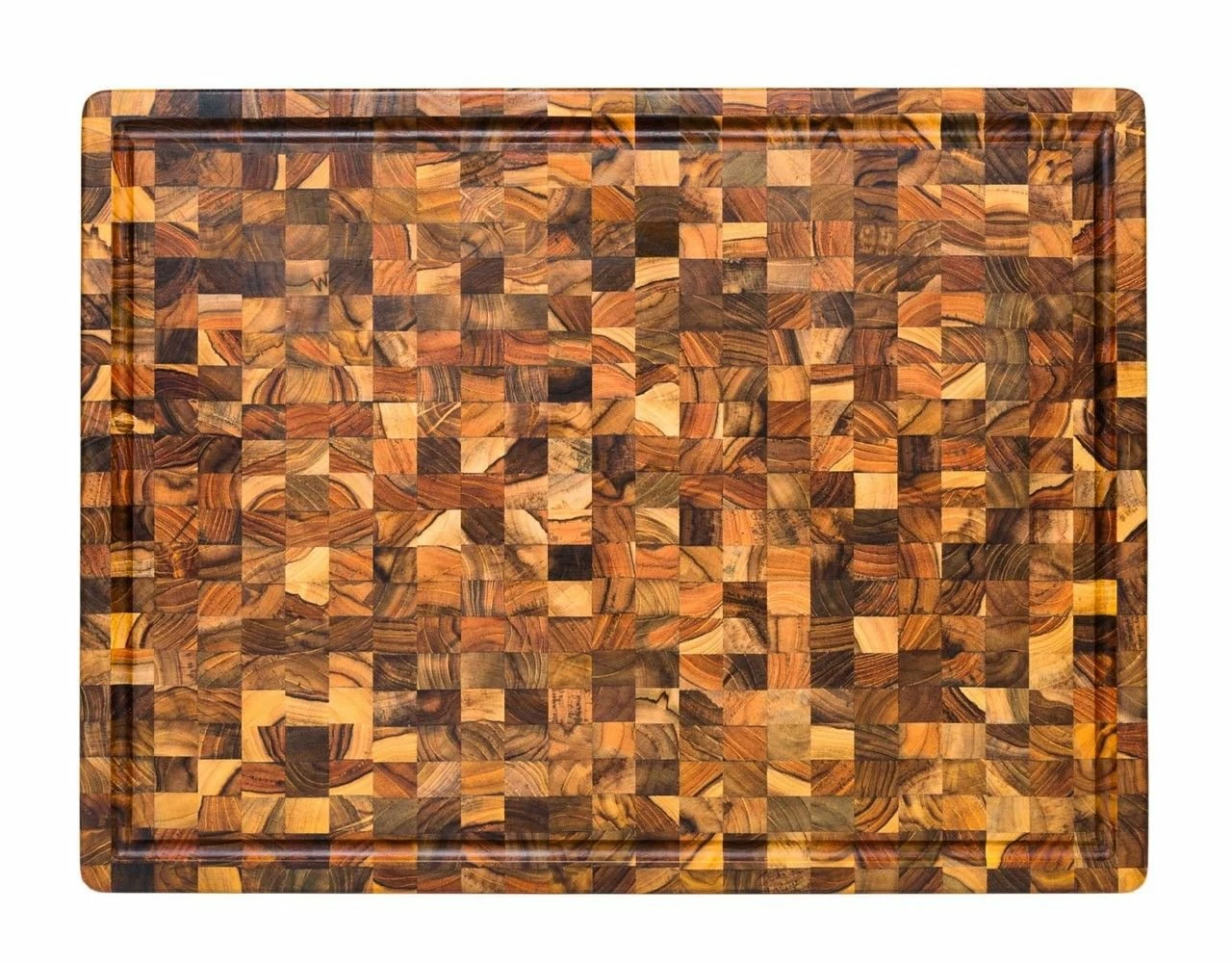 TeakHaus End Grain Carving Board W/Hand Grip + Juice Canal (Rectangle) | 24" X 18" X 1.5" 2 TeakHaus End Grain Carving Board W/Hand Grip + Juice Canal (Rectangle) | 24" X 18" X 1.5" - Image 2