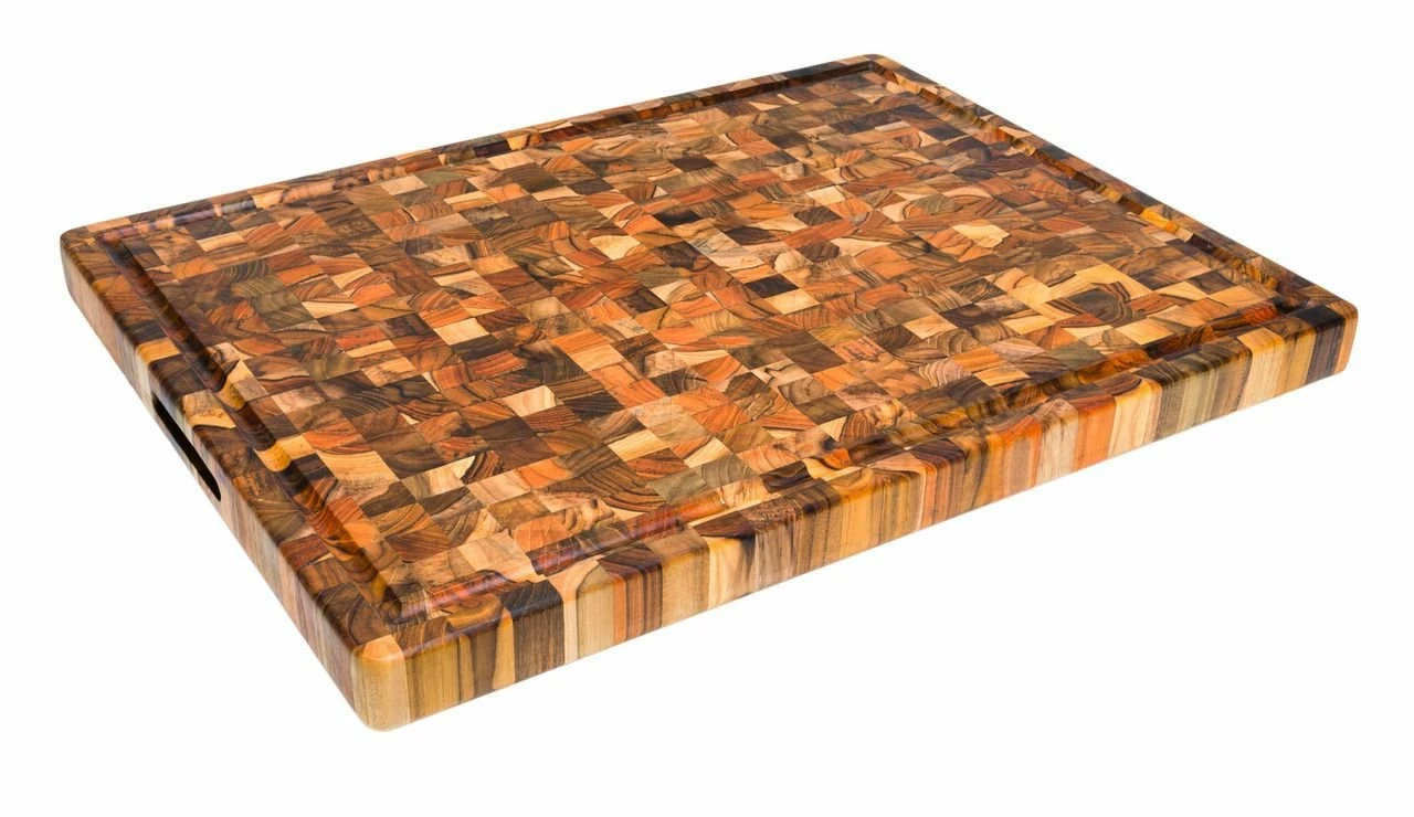 TeakHaus End Grain Carving Board W/Hand Grip + Juice Canal (Rectangle) | 24" X 18" X 1.5" 3 TeakHaus End Grain Carving Board W/Hand Grip + Juice Canal (Rectangle) | 24" X 18" X 1.5" - Image 3