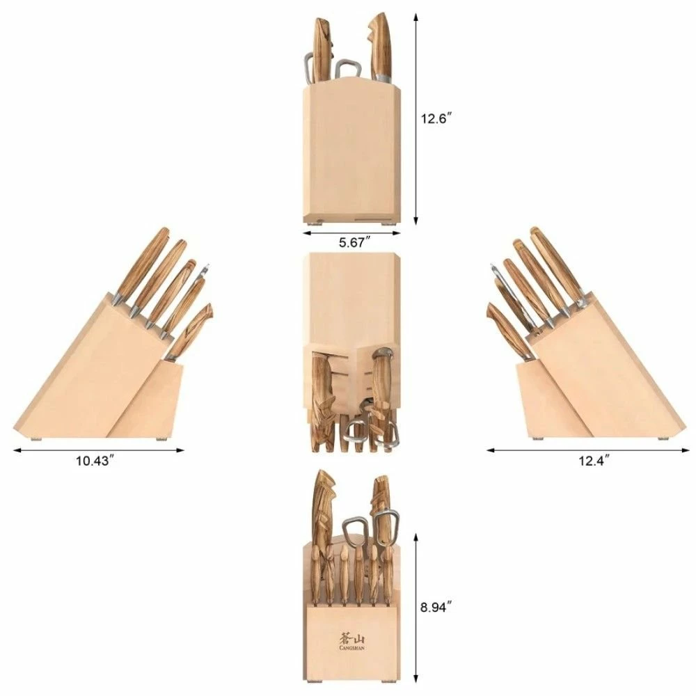 Cangshan Cutlery Oliv Series 15-Piece Knife Block Set 3 Cangshan Cutlery Oliv Series 15-Piece Knife Block Set - Image 3