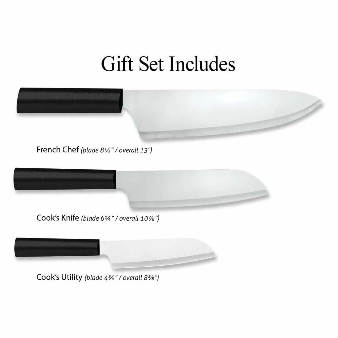 Rada Cutlery 3-Piece Chef's Select Gift Set | Black 2 Rada Cutlery 3-Piece Chef's Select Gift Set | Black - Image 2