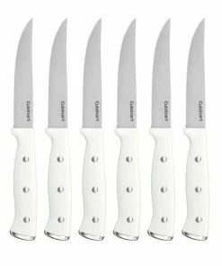 Cuisinart Classic 6-Piece Triple Rivet Steak Knife Set | White