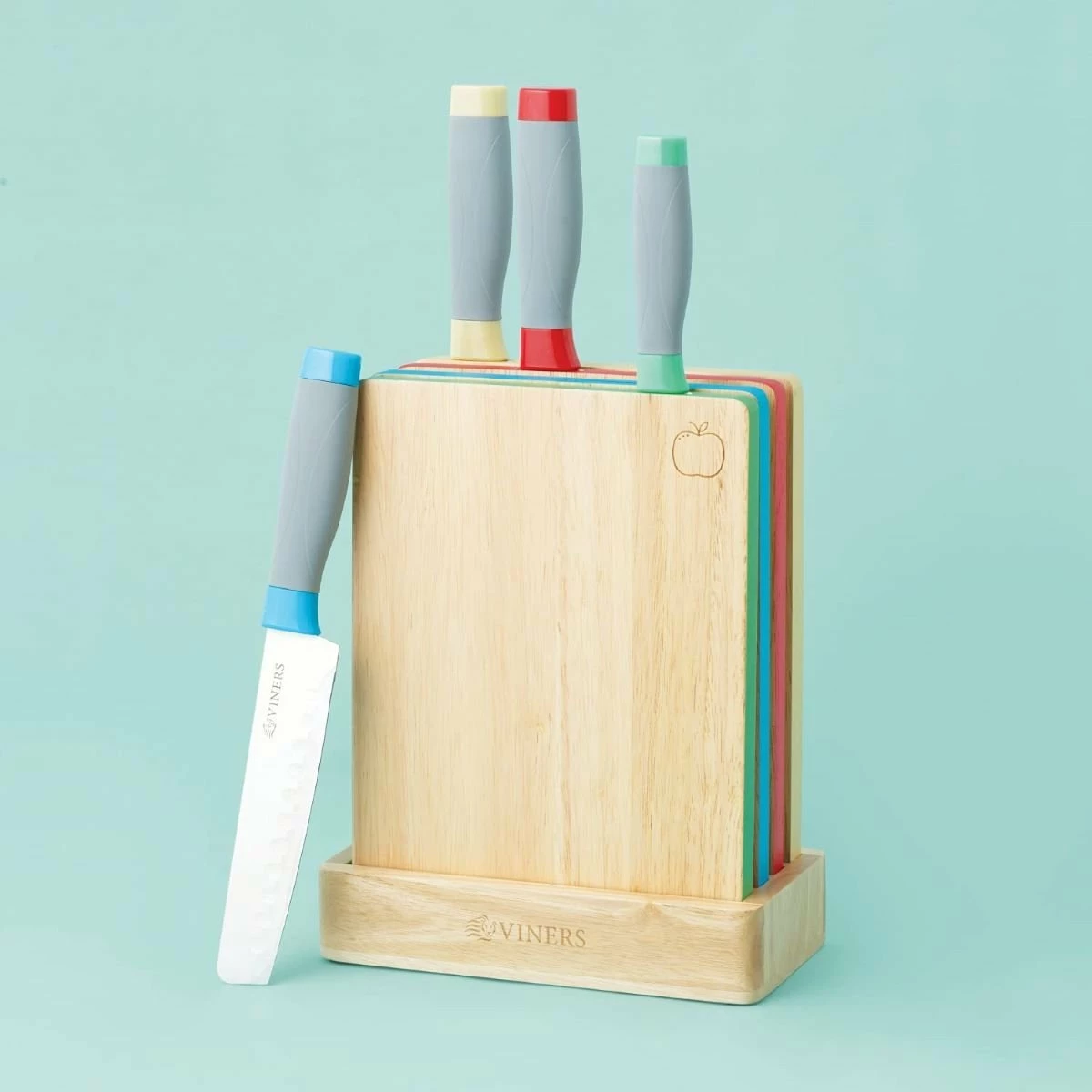 Viners Assure Color Coded Knife Block & Board Set 2 Viners Assure Color Coded Knife Block & Board Set - Image 2