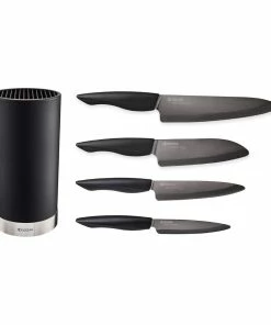 Kyocera Innovation Series Ceramic Knife Block Set: (7, 5.5", 5", 4.5" Knives) - Z212 Advanced Ceramic Knives