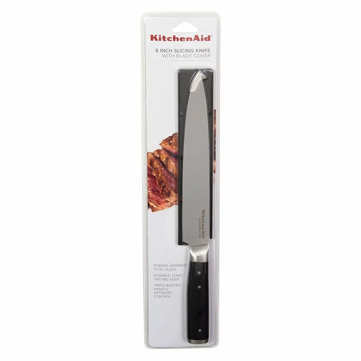KitchenAid Non-Electrics KitchenAid Gourmet Forged 8" Slicing Knife With Sheath 4 KitchenAid Non-Electrics KitchenAid Gourmet Forged 8" Slicing Knife With Sheath - Image 4