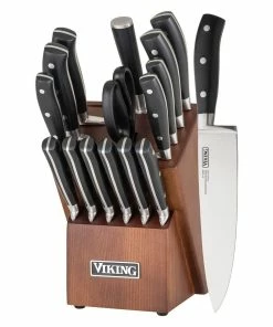 Viking 17 Piece German Steel Cutlery Set + Block