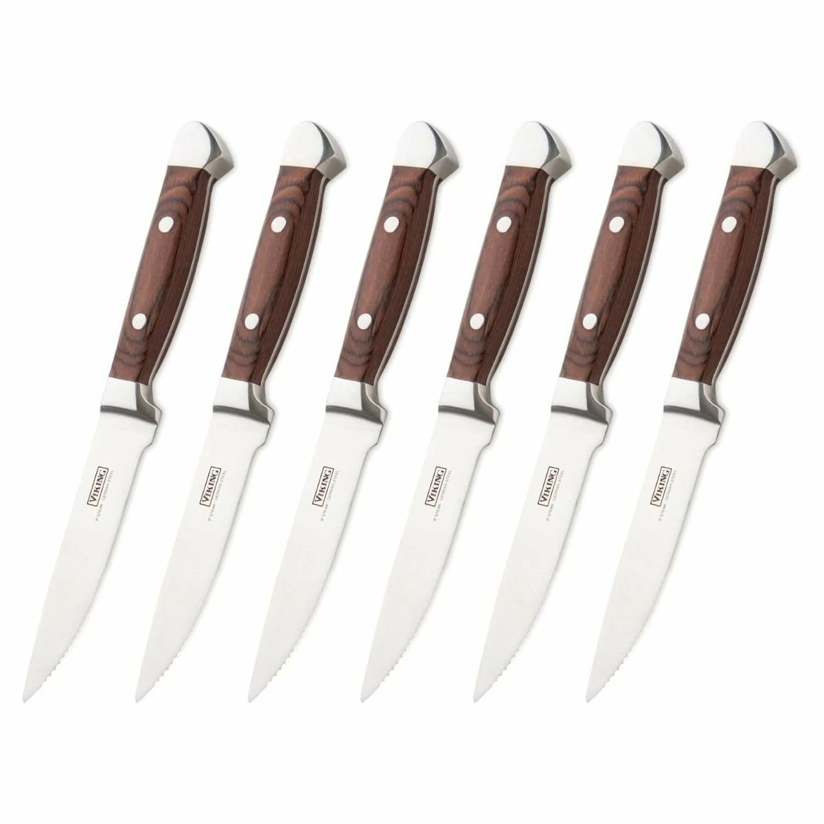 Viking 6-Piece Steak Knife Set With Box | Red 3 Viking 6-Piece Steak Knife Set With Box | Red - Image 3