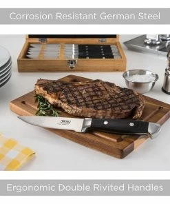 Viking 6-Piece Steak Knife Set With Box | Black -Knife-shop 71ao1mdpvll. ac sl1500