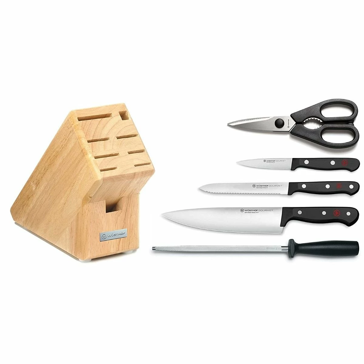 Wusthof Cutlery Wusthof Gourmet 6-Piece Starter Knife Block Set | Natural 2 Wusthof Cutlery Wusthof Gourmet 6-Piece Starter Knife Block Set | Natural - Image 2