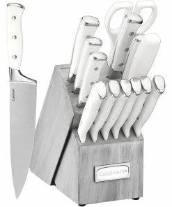 Cuisinart 15-piece Triple Rivet Cutlery Block Set | Grey Block