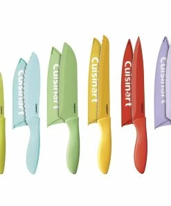 Cuisinart Advantage Color Collection | 12-Piece Ceramic Coated Color Knife + Blade Guards Set