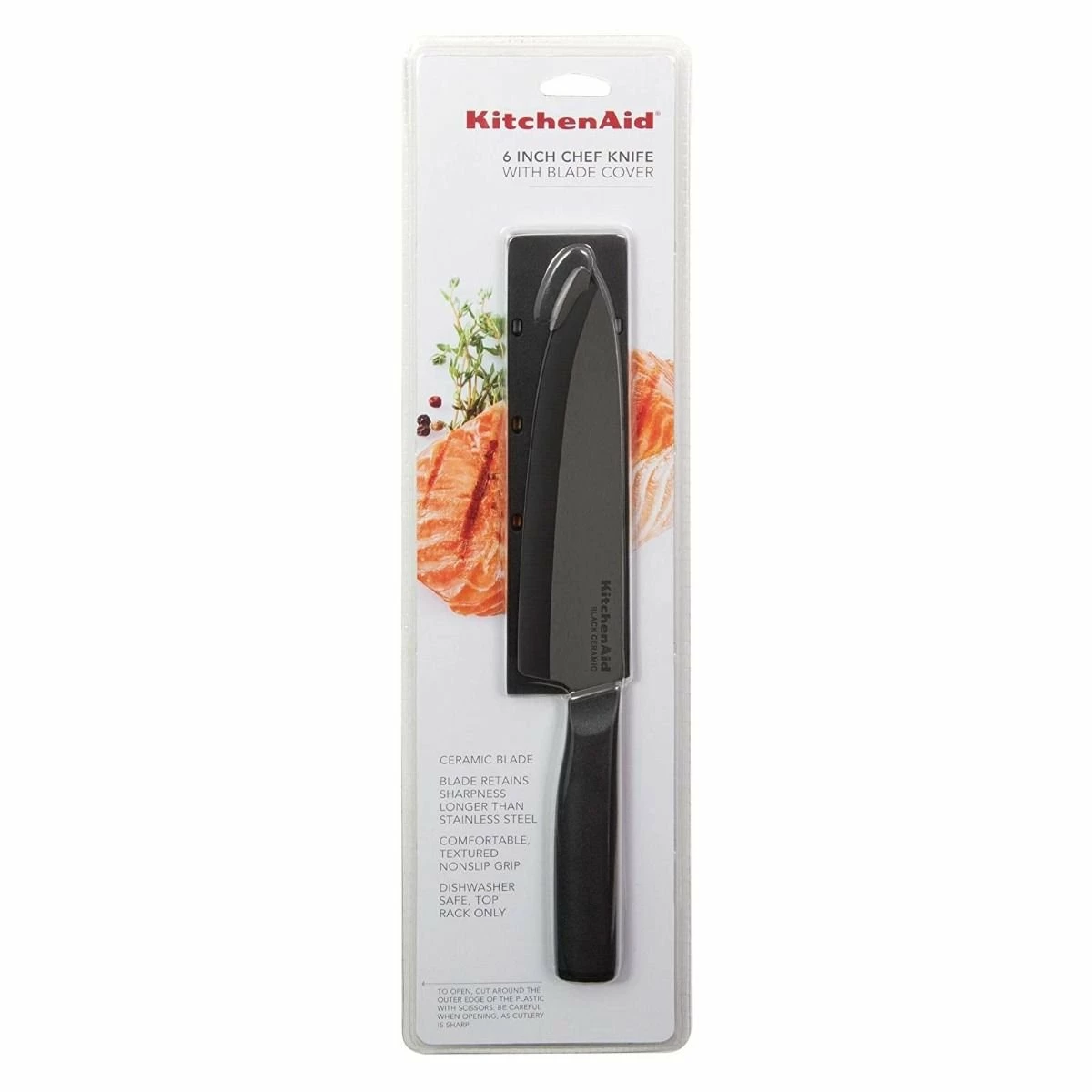 KitchenAid Non-Electrics KitchenAid Classic Ceramic 6" Chef's Knife | Black 4 KitchenAid Non-Electrics KitchenAid Classic Ceramic 6" Chef's Knife | Black - Image 4