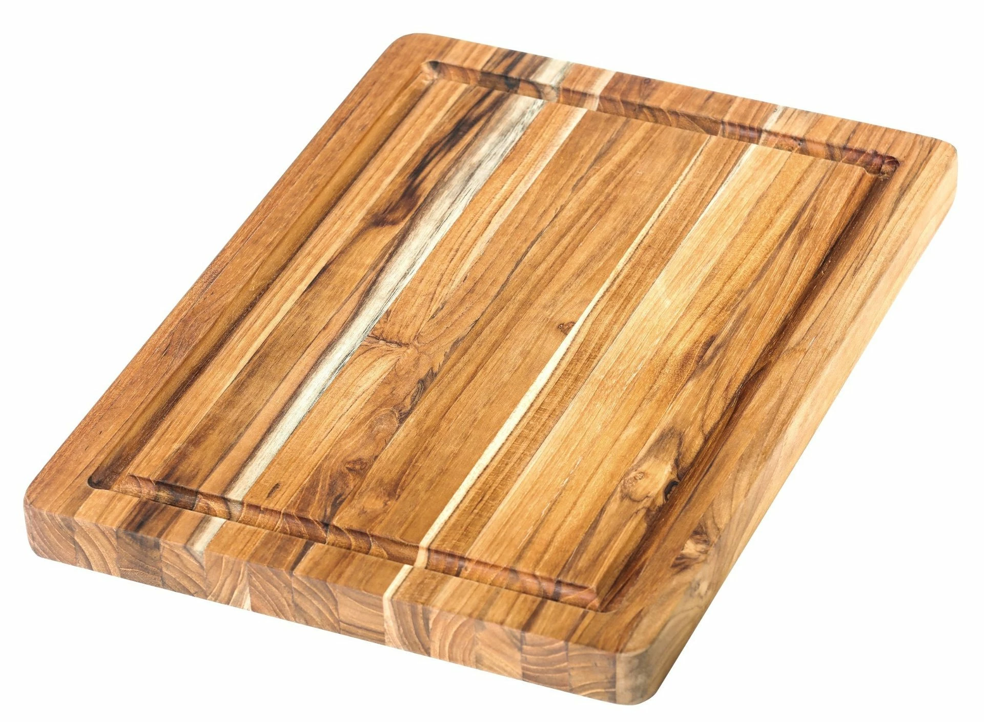 TeakHaus Edge Grain Carving Board + Juice Canal (Rectangle) | 14" X 10" X 1" 1 TeakHaus Edge Grain Carving Board + Juice Canal (Rectangle) | 14" X 10" X 1"