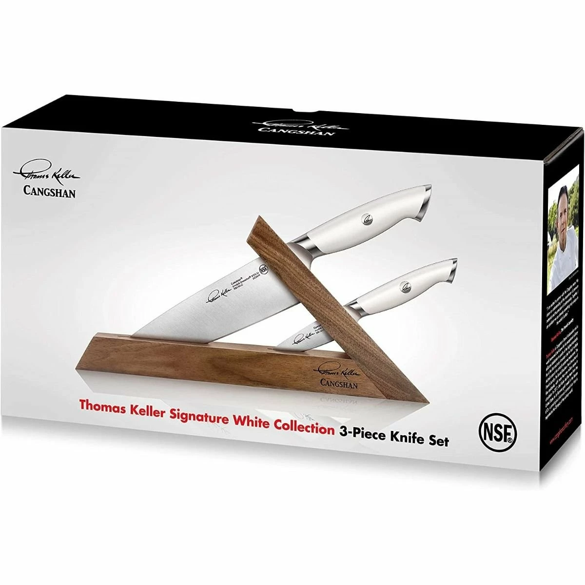 Cangshan Cutlery Thomas Keller Signature White Collection TAI 3-Piece Knife Block Set 4 Cangshan Cutlery Thomas Keller Signature White Collection TAI 3-Piece Knife Block Set - Image 4