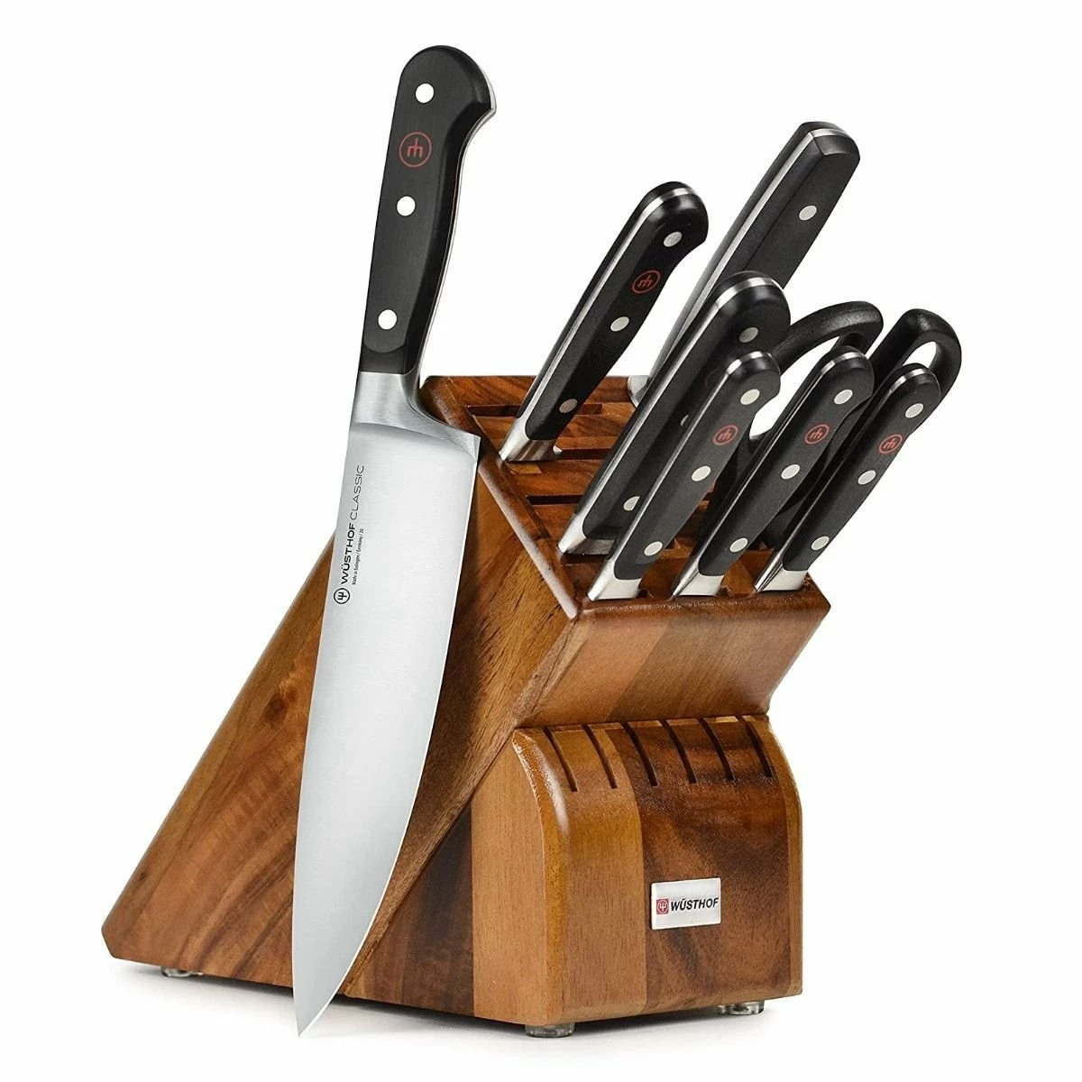 Wusthof Cutlery Wusthof Classic 9-Piece Knife Block Set | Acacia 1 Wusthof Cutlery Wusthof Classic 9-Piece Knife Block Set | Acacia
