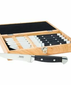 Viking 6-Piece Steak Knife Set With Box | Black
