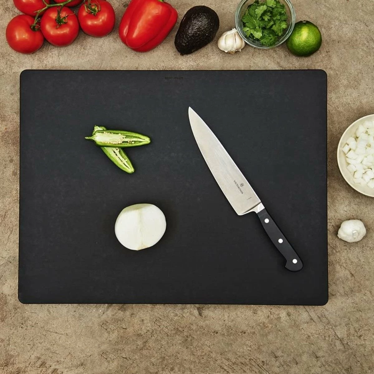 Epicurean Big Block Series 21" × 16" Cutting Board | Slate & Natural Cascade 4 Epicurean Big Block Series 21" × 16" Cutting Board | Slate & Natural Cascade - Image 4